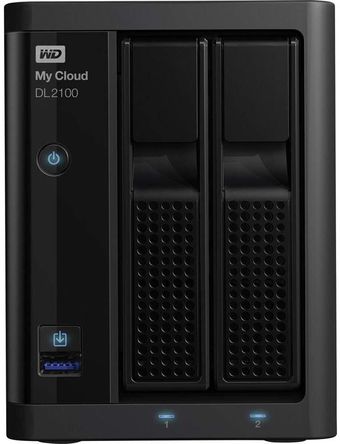 Western Digital - WDBBAZ0000NBK-EESN - Western Digital My Cloud DL2100  NAS  WDBBAZ0000NBK-EESN, 2 ߼, 1 x USB 3.0 ˿		