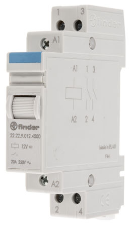 Finder - 22.22.9.012.4000 - Finder 22.22.9.012.4000 DPNO DIN Rail Ǳ̵, 20 A, 12V dc		