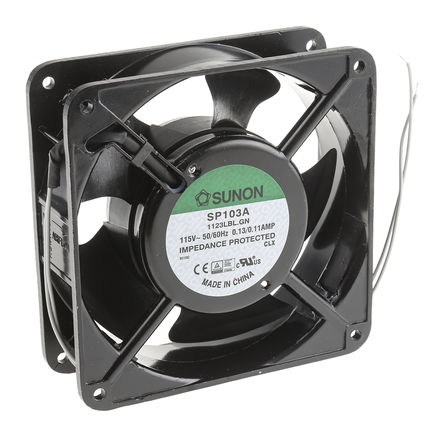 Sunon - SP103A/1123LBL.GN - Sunon SP ϵ 11W 115 V   SP103A/1123LBL.GN, 132.6m3/h, 2300rpm, 120 x 120 x 38mm		