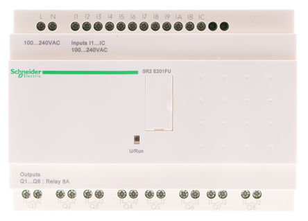 Schneider Electric - SR2E201FU - Schneider Electric Zelio Logic 2 ϵ SR2E201FU ߼, 12 x , 8 x , 100  240 V 		