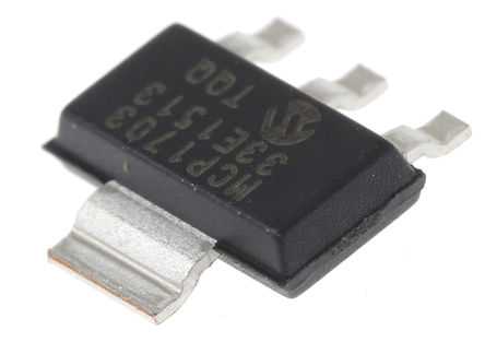 Microchip - MCP1703-3302E/DB - Microchip MCP1703-3302E/DB LDO ѹ, 3.3 V, 250mA, 2%ȷ, 2.7  16 V, 3 + Tab SOT-223װ		