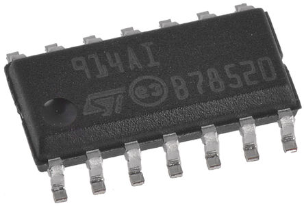 STMicroelectronics - TS914AID - STMicroelectronics TS914AID · CMOS Ŵ, 800kHz, 2.7  16 VԴѹ, , 14 SOICװ		