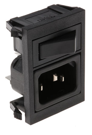 Bulgin - BZV03/Z0000/01 - Bulgin Ƕʽ C14 IEC ͷ BZV03/Z0000/01, Ӷ˽, 10A, 250 V 		