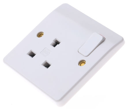 MK - K1257 WHI - MK Logic Plus ϵ IP2XD 1 MK ɫ ؼȩ Ǳ׼ MK Դ K1257 WHI, 迪, 13A, 230V ac		