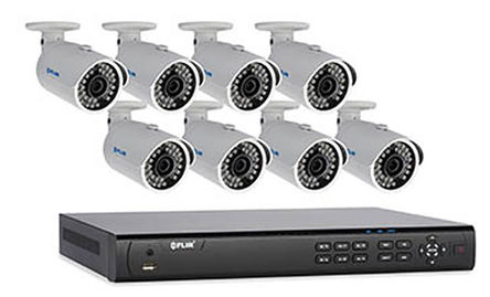 FLIR - DN408P2B8P - FLIR DN408P2B8P 室内、 室外 8摄影机 IP FHD 彩色 CCTV 套件 DN408P2B8P		