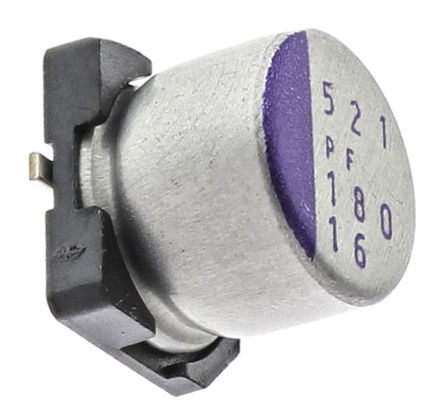 Panasonic - 16SVPF180M - Panasonic OS-CON ϵ 16 V 180F SMD ۺ ۺ 16SVPF180M, 20%ݲ, 22m(ֵ), +105C, C6װ		