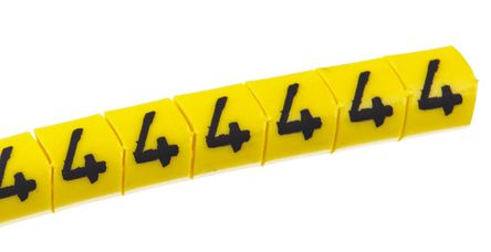 HellermannTyton - 901-10360 - HellermannTyton Helagrip ϵ 250װ Ƶ׺ Ϲ̶ ±ʶ 912-40719, 3.5mm, 4.3 mm, 2  5mmֱ, ӡ"4"ͼ		