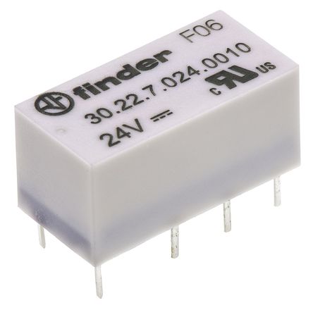 Finder - 30.22.7.024.0010 - Finder 30.22.7.024.0010 ˫˫ PCB װ Ǳ̵, 2 A, 24V dc		