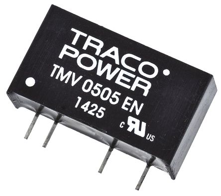 TRACOPOWER - TMV 0512DEN - TRACOPOWER TMV EN ϵ 1W ʽֱ-ֱת TMV 0512DEN, 4.5  5.5 V ֱ, 12V dc, 40mA, 3kVѹ, 71%Ч, SIP 7װ		