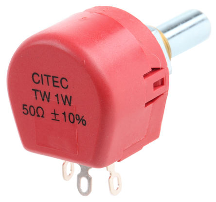 TE Connectivity - TW1500KA - TE Connectivity TW ϵ 50 10% Ƶλ TW1500KA, 1W, 6.35 mm ֱ, 100ppm/C, 尲װ		