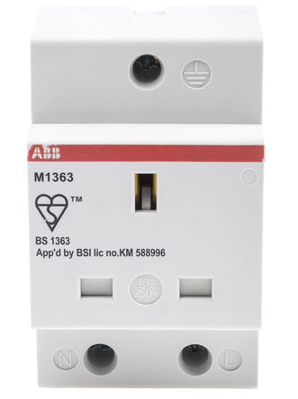 ABB - M1363 - BS Din Rail Mounting Modular Socket		