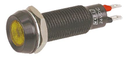 Marl - 677-521-22 - Marl 677-521-22 7 mm  ɫ LED ָʾ, ƬӶ, 8.1mmװ׳ߴ, 24 V ֱ		