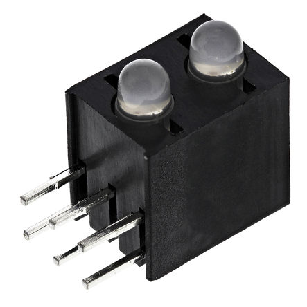 Kingbright - L-130WCP/2EGW - Kingbright L-130WCP/2EGW ɫ/ɫ ֱ LED ָʾ, 60 , 2 LED, 2.5 V, ͨװװ		