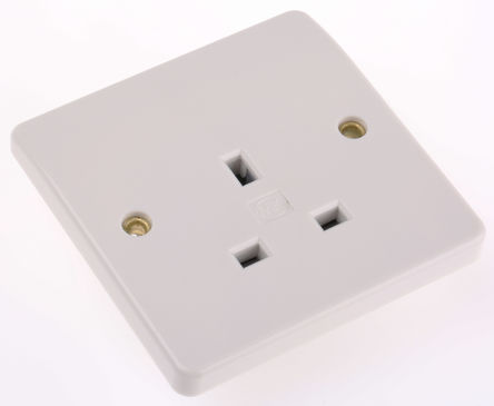 MK - K780 WHI - MK Logic Plus ϵ IP2XD 1 MK ɫ ؼȩ G  - Ӣʽ Դ K780 WHI, 13A, 230V ac		