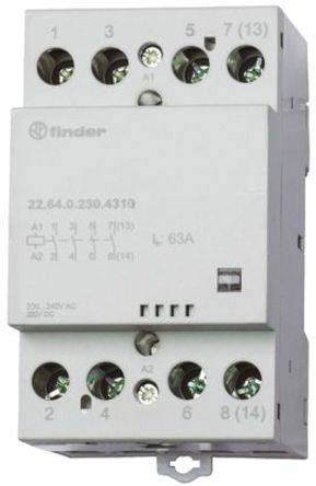 Finder - 22.64.0.120.4610 - Finder 22.64.0.120.4610 ˫˫ DIN Rail Ǳ̵, 63 A, 125V ac		