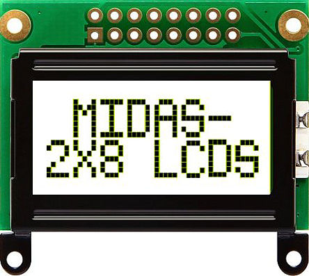 Midas - MC20805B6W-FPTLW - Midas MC20805B ϵ ͸ ĸ LCD ɫʾ MC20805B6W-FPTLW, LED, 28ַ		