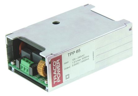 TRACOPOWER - TPP 65-124 - TRACOPOWER 65W  ǶʽģʽԴ SMPS TPP 65-124, 120 to 370 V dc, 85 to 264 V ac, 24V dc, 2.71A, 90%Ч, ܷװ		