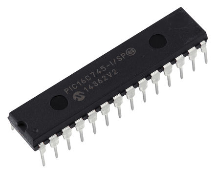 Microchip - PIC16C745-I/SP - Microchip PIC ϵ 8 bit PIC MCU PIC16C745-I/SP, 24MHz, 8K x 14  ROM EPROM, 256 B RAM, 1xUSB, SPDIP-28		