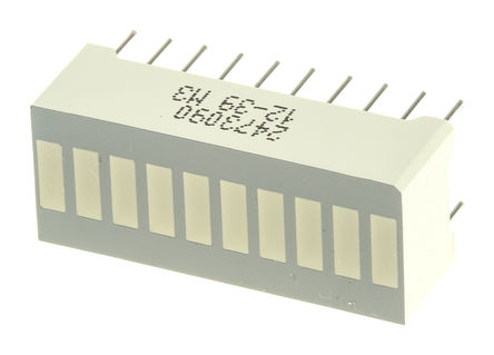 Kingbright - DC-10SGWA - Kingbright  ɫ LED ʾ DC-10SGWA, 21 mcd, ͨװװ		