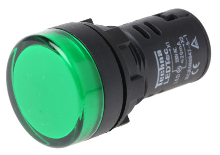 TECHNA - LEDtecGreen230Vac - TECHNA ɫ LED ָʾ LEDtecGreen230Vac, 22mmֱ, IP65		