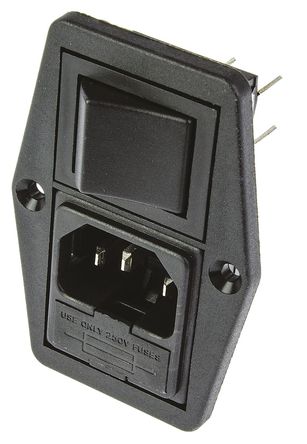 Bulgin - BVB01/Z0000/10 - Bulgin 尲װ C14 IEC ͷ BVB01/Z0000/10, װƬ˽, 10A		