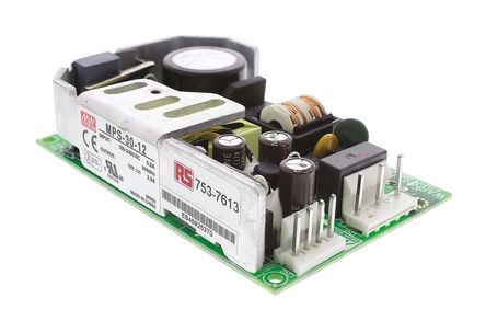 Mean Well - MPS-30-12 - Mean Well 30W  ǶʽģʽԴ SMPS MPS-30-12, 120 to 370 V dc, 88 to 264 V ac, 12V dc, 2.5A, 75%Ч, ʽװ		