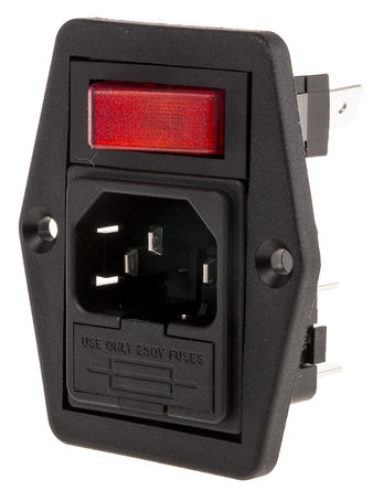 Bulgin - BVB01/Z0000/02 - Bulgin 尲װ C14 IEC ͷ BVB01/Z0000/02, Ӷ˽, 10A, 250 V 		