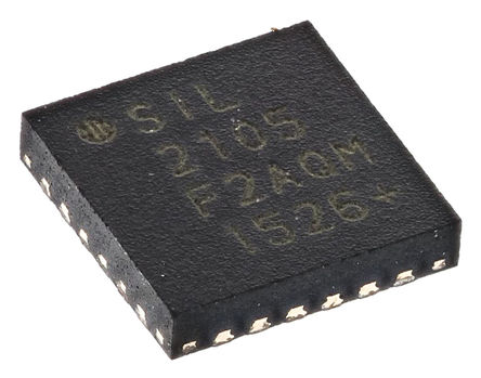 Silicon Labs - CP2105-F01-GM - Silicon Labs CP2105-F01-GM 12MBps USB , ֧USB  UART, 3  3.6 V, 24 QFNװ		