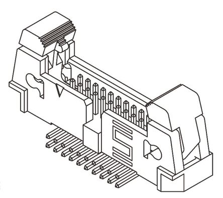 Samtec - EHT-120-01-S-D-RA - Samtec EHT ϵ 40· 2mmھ (2) ֱ PCB  EHT-120-01-S-D-RA, Ӷ˽, 3A, ͨ		