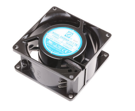 RS Pro - OA80AP-11-1TB - RS Pro OA80 ϵ 12W 115 V   OA80AP-11-1TB, 52.7m3/h, 3000rpm, 80 x 80 x 38mm		