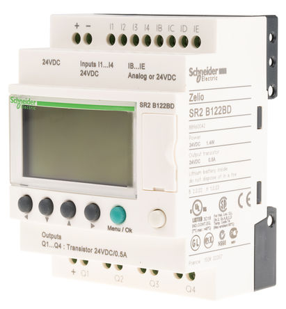 Schneider Electric - SR2B122BD - Schneider Electric Zelio Logic 2 ϵ SR2B122BD ߼, , 8 x , 4 x , 24 V ֱ		