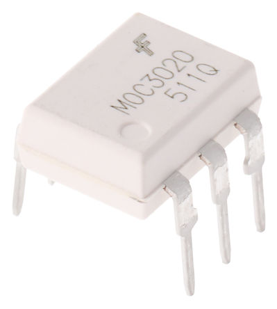 Fairchild Semiconductor - MOC3020M - Fairchild  MOC3020M, ֱ, ˫ɿع迪Ԫ, 6 DIP װ		