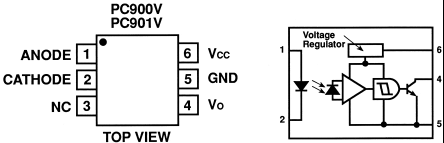 Sharp - PC901V0NSZXF - Sharp  PC901V0NSZXF, ߼, 6 DIP װ		