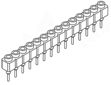 Samtec - SS-114-T-2-N - Samtec SS ϵ 1 14· ֱ 2.54mmھ ͨ ӡˢ· SS-114-T-2-N, Ӷ˽, ԰		