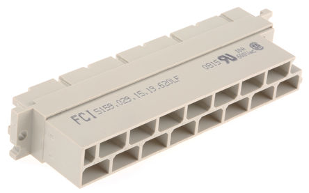 Amphenol FCI - 51590291519620LF - Amphenol FCI 2  15 · 10.16mm ھ DIN 41612  51590291519620LF, H15 C1ȼ, Faston˽, 15A		