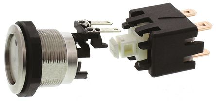 Schurter - 1241.6823.1124000 - Schurter 1241.6823.1124000 IP64ǰ IP00 Ȼɫ  ˫- ɫLED 尲װ ť, 12 A@ 250 V 		