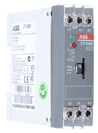 ABB - 1SVR550137R1100 - ABB  ʱ̵ 1SVR550137R1100, 0.1  10 s, ˫, 1, SPDT, 200  240 V 24 V /ֱ		
