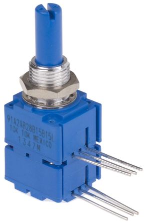 Bourns - 91A2A-B28-B15/B15L - Bourns 91 ϵ 10k 20%  Ƶλ 91A2A-B28-B15/B15L, 0.5W, 6.35 mm ֱ, 1000ppm/C, 尲װͨף		