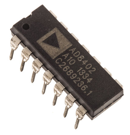 Analog Devices - AD8402AN10 - Analog Devices AD8402AN10 2ͨ 10k 256λ  ֵλ , ֶֿ֧ƽӿ, 14 PDIPװ		