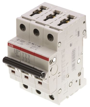 ABB - 2CDS273001R0634 - ABB System M Pro S200 ϵ 3 63 A MCB ΢Ͷ· 2CDS273001R0634, 10 kA Ͽ, C բ		