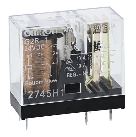 Omron - G2R1DC24BYOMI - Omron G2R1DC24BYOMI ˫ PCB װ Ǳ̵, 10 A, 24V dc		