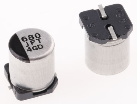 Panasonic - EEEFTJ681XAP - Panasonic FT SMD ϵ 6.3 V ֱ 680F SMD  EEEFTJ681XAP, 20%ݲ, 160m(ֵ), +105C, D8װ		