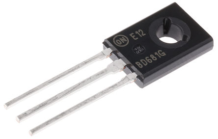 ON Semiconductor - BD681G - ON Semiconductor BD681G NPN ֶپܶ, 4 A, Vce=100 V, HFE=750, 3 TO-225װ		