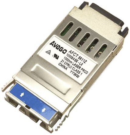 Broadcom - AFCT-5611Z - Broadcom 1.25GBd 860nm 光纤收发器, SC连接器, 咬接式, 48.5 x 15 x 9.8mm, AFCT-5611Z		