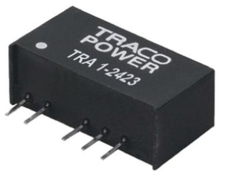 TRACOPOWER - TRA 1-1223 - TRACOPOWER TRA 1 ϵ 1W ʽֱ-ֱת TRA 1-1223, 10.8  13.2 V ֱ, 15V dc, 34mA, 1kV dcѹ, 87%Ч, SIPװ		