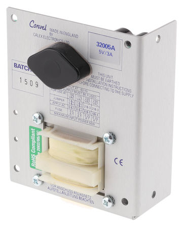 Calex - 32005AR - Calex ʽ ǶʽԵԴ 32005AR, 240V ac, 5V dc, 3A, 45%Ч, 123.7 x 101.6 x 52.58mm		