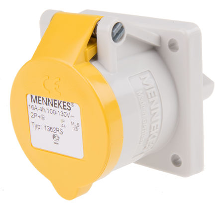Mennekes - 1362 - Mennekes ɫ 3P ҵԴ 尲װ  1362, 16A, 110 V, IP44		