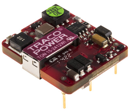 TRACOPOWER - TON 15-2412WI - TRACOPOWER TON 15WI ϵ 15W ʽֱ-ֱת TON 15-2412WI, 9  36 V ֱ, 12V dc, 1.3A, 2.25kV dcѹ		