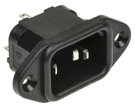 Bulgin - PX0580/28 - Bulgin 尲װ C14 IEC ͷ PX0580/28, Ӷ˽, 10A, 250 V 		