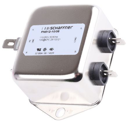 Schaffner - FN612-10-06 - Schaffner FN612 ϵ 10A, 400Hz ̰װ EMI ˲ FN612-10-06, װƬӶ		